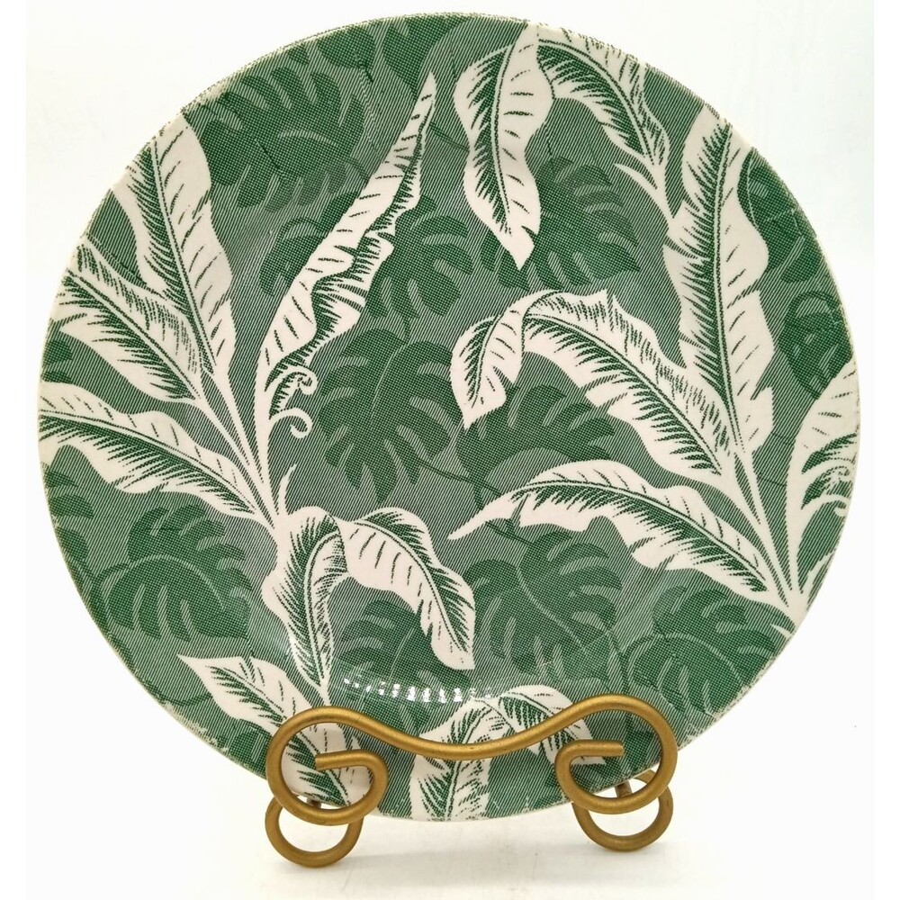 Vtg 1950s Wallace China Restaurant Ware Shadowleaf Banana Leaf 9.5" Dinner Plate